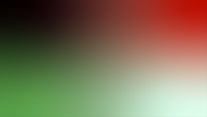 Soft gradient blend in red green and black creates a smooth abstract
