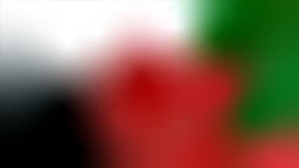 Abstract Blurry Color Gradient Background with national Jordan Flag colors