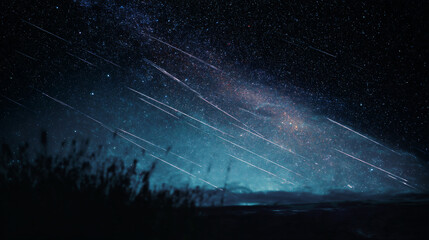 Meteor trajectories in the starry sky