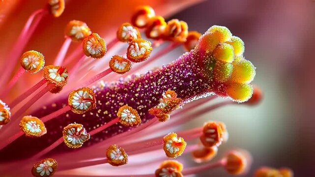 Hibiscus Flower Macro: Exquisite Details and Vibrant Colors Unleashed in Nature