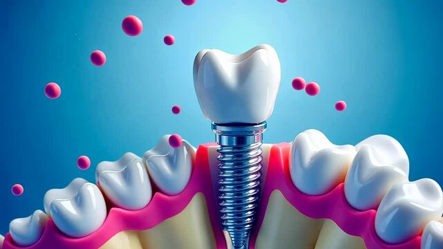 Implantation, dental prosthesis, tooth replacement. Oral therapy. Implants strengthen jawbone integrity. Prosthesis improves chewing function. Replacement benefits overall health.