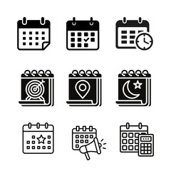 Calendar Line Icons. Editable Stroke. Pixel Perfect. For Mobile and Web. Contains such icons as Appointment, Clock, Date, Deadline, Holiday, Meeting, Office, Plan, Schedule, School, Time Management,