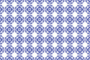 seamless pattern with blue flowers 
Geometric Ikat