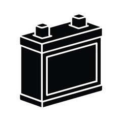 Minimal Silhouette Icon of 9 Volt Battery
