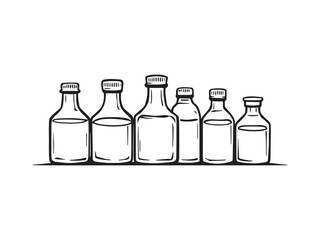 Simple line art representation of Asafoetida plant (1)