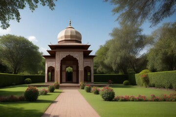 Obraz premium Mughal Pichwai Garden