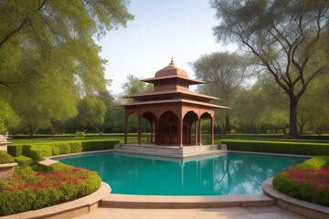 Fototapeta premium Mughal Pichwai Garden