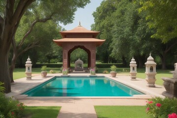 Mughal Pichwai Garden