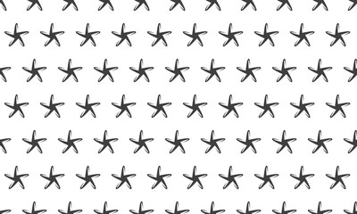 Naklejka premium Seamless pattern of simple starfish illustrations. Perfect for summerthemed designs, beachinspired backgrounds, or nautical projects.