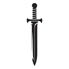 Powerful Roman Gladius silhouette, the ultimate Roman soldier's sword – Roman Gladius illustration – Minimalist Roman Gladius vector – Weapon silhouette

