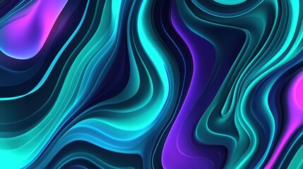 Vibrant abstract design of swirling, fluid, color patterns.