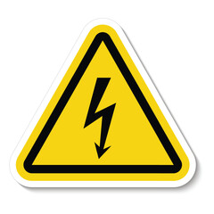 Danger High Voltage Symbol Sign Isolate On White Background,Vector Illustration