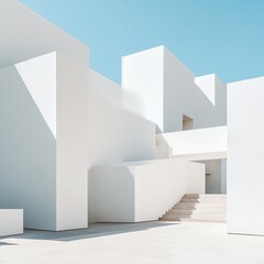 Obraz premium Modern White Architecture Building