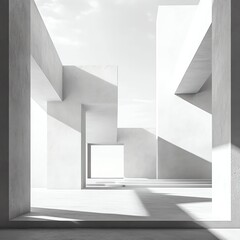 Obraz premium Modern White Architecture Interior