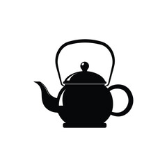 black kettle silhouette logo design concept idea