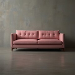 Modern Pink Couch – Front Facing Design Aesthetic