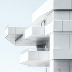 Obraz premium Modern White Building Architecture