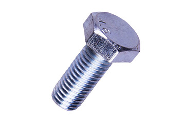 metal steel bolt and nut isolated on white, high quality png image, transparent background