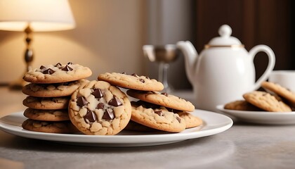 Aesthetic Food Photography of Cookies in a Chic Setting