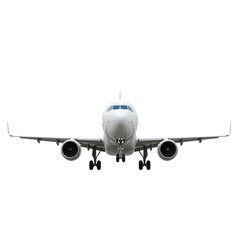 Fototapeta premium airplane in the sky, Front view airplane on transparent background.