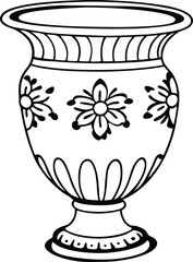 greek vase isolated on white