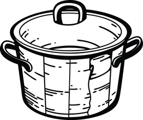 cooking pot vector illustration