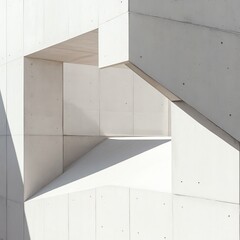 Obraz premium Modern White Concrete Building Architecture