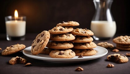 Close-Up Shot of Fresh Cookies with Stunning Decor