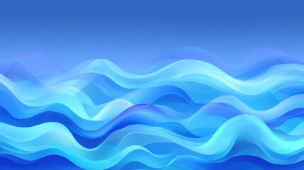 Abstract digital depiction of rippling blue water waves.