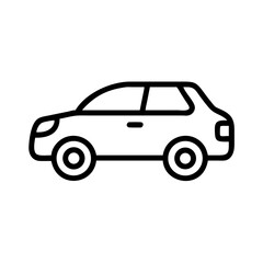 Fototapeta premium Outline of a car icon in a simple design 