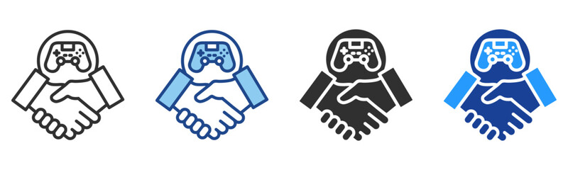 Cooperation Icon Multiple Style Vector Collection 