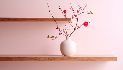 美しい花瓶と一本の花、コピースペース