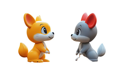 Naklejka premium 3D Cartoon Single Animal