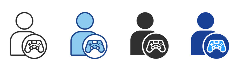 Player Icon Multiple Style Vector Collection 