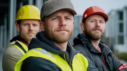 Construction workers stand united