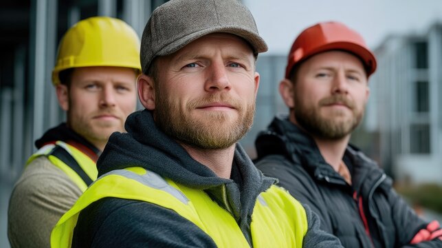 Construction workers stand united