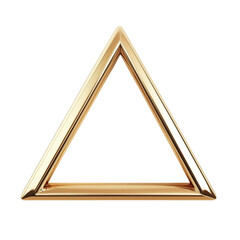 Golden triangle frame with colorful striped background abstract art design