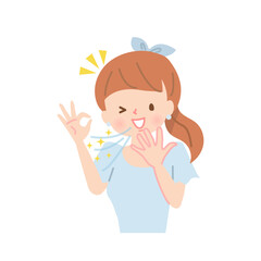 爽やかな息の女性