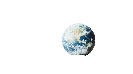 Fototapeta premium Planet Earth on White Background for Creative Projects
