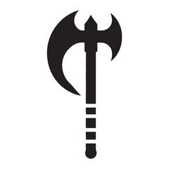 Elite Halberd silhouette, weapon of skilled infantry – Halberd illustration – Minimalist Halberd vector – Weapon silhouette


