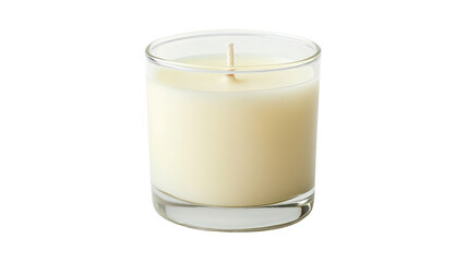 Elegant Scented Candle Glass Mockup on White Background for Branding Designs