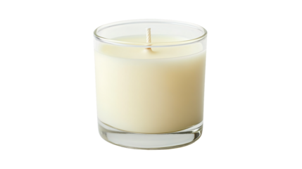 Elegant Scented Candle Glass Mockup on White Background for Branding Designs