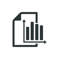Statistic reporticon. Solid glyph series icon