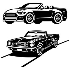 Obraz premium Retro Convertible Illustration.