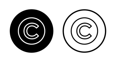 Copyright icon logo design. copyright sign and symbol