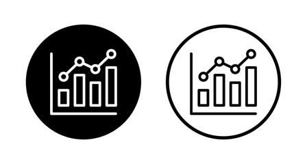 Growing graph icon logo design. Chart sign and symbol. diagram icon