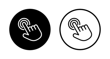 Fototapeta premium Hand click icon logo design. pointer sign and symbol. hand cursor icon