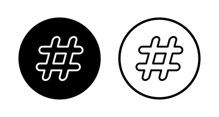 Hashtag icon logo design. hashtag sign and symbol