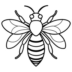 Elegant One-Line Bee Design