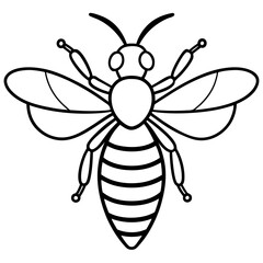 Elegant One-Line Bee Design